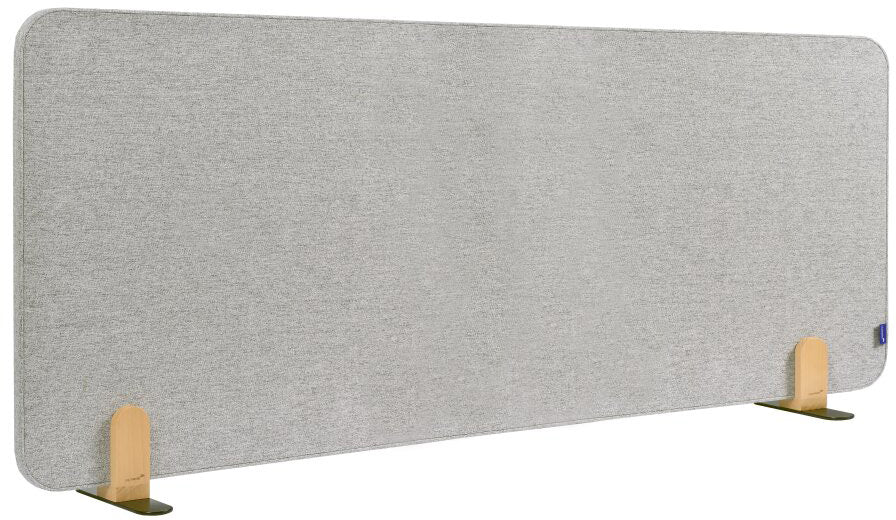 Legamaster Tischtrennwand Elements – 1600 × 600 mm, Stoffoberfläche, grau, mit Halterungen, akustisch