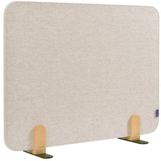 Legamaster Tischtrennwand Elements – 800 × 600 mm, Stoff, beige, mit Halterungen, akustisch