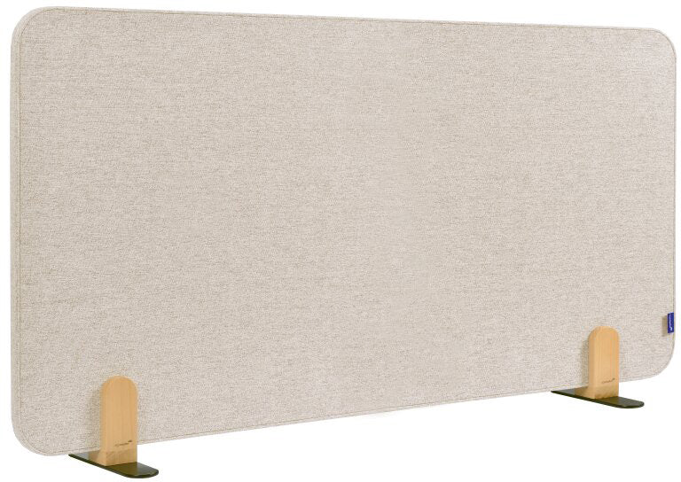 Legamaster Tischtrennwand – 1'200 × 600 mm, Stoff, beige, mit Standfüssen, doppelseitig