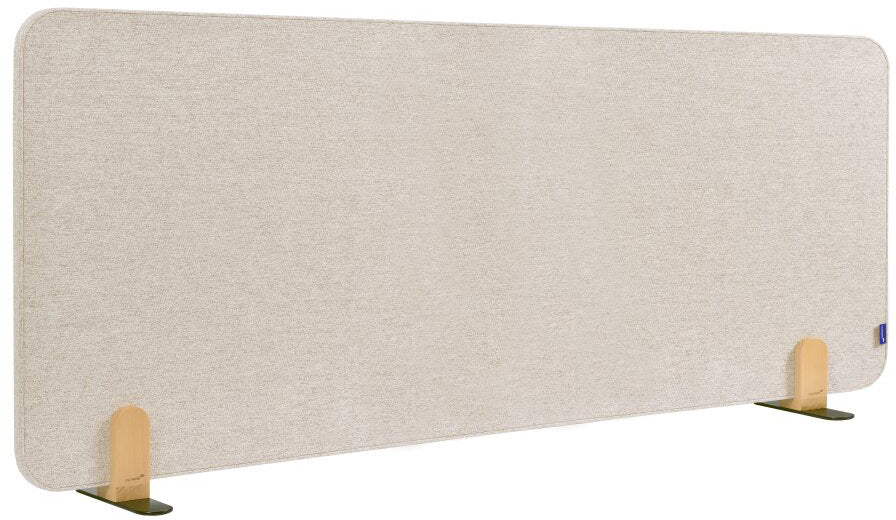 Legamaster Tischtrennwand Elements – 1600 × 600 mm, Stoffoberfläche, beige, mit Standfüssen, akustisch