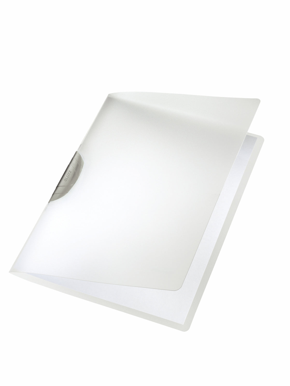 Leitz ColorClip Klemmhefter für A4, grau/transparent – transparenter Vorderdeckel – bis 30 Blatt – 1 Stk
