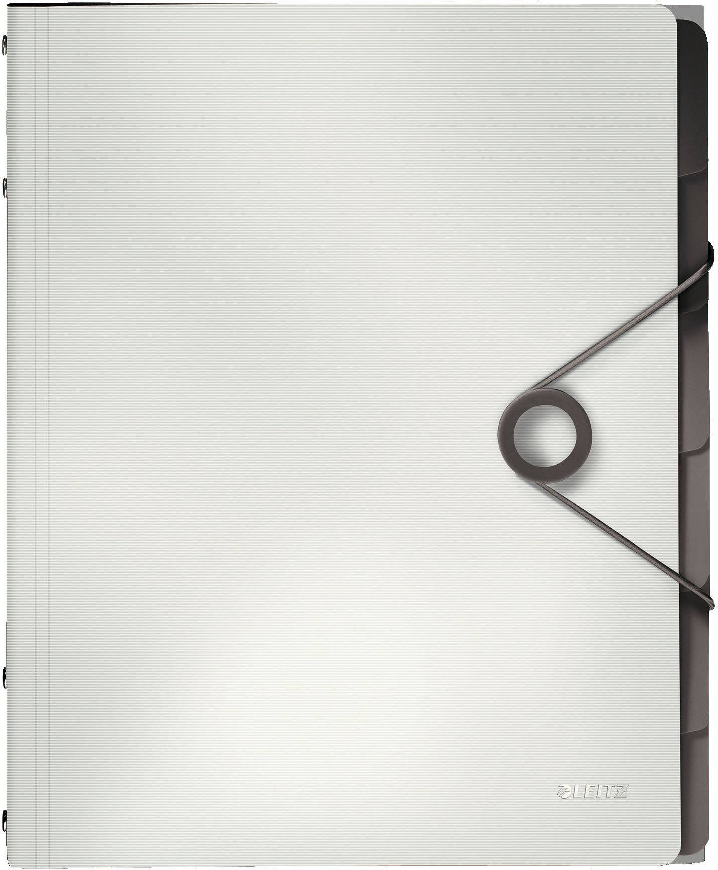 Leitz Solid Fächermappe A4 – 6 Fächer, Gummiband, Polypropylen (PP), Weiss, 3 Klappen, bis 200 Blatt