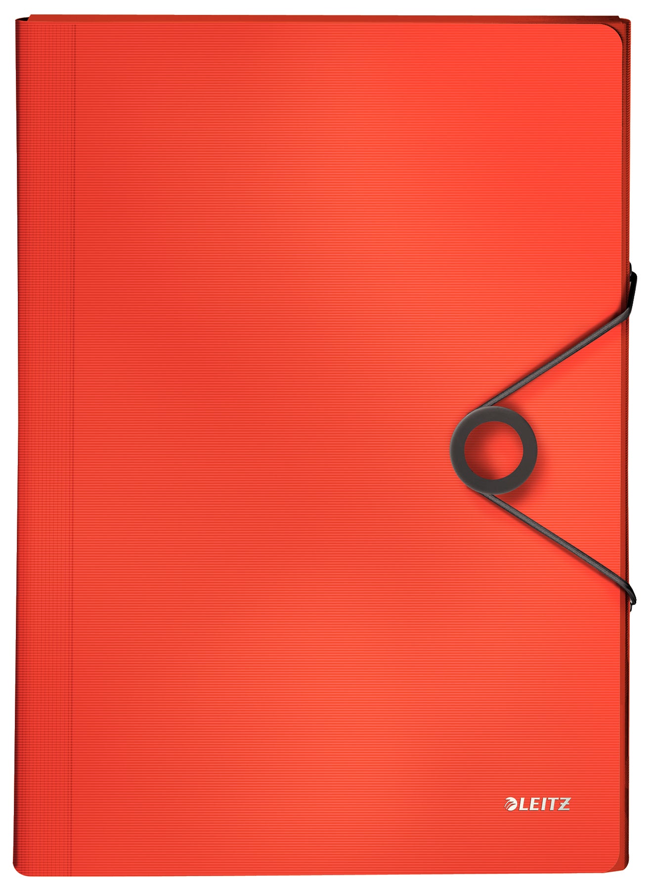 Leitz Fächermappe Solid A4 – 5 Fächer, Gummiband, Polypropylen (PP), Rot, bis 250 Blatt