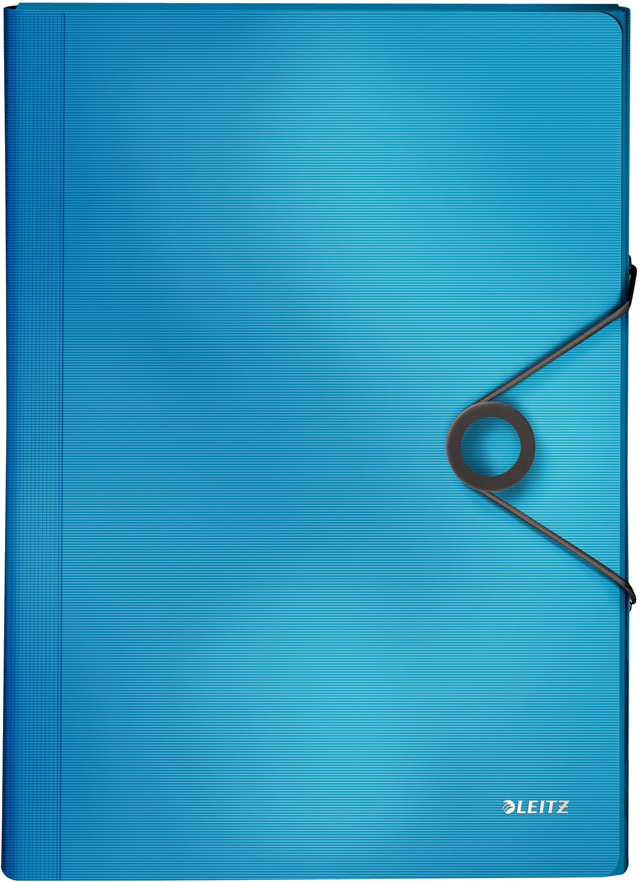 Leitz Fächermappe Solid A4 – 6 Fächer, Gummiband, Polypropylen (PP), Blau, bis 250 Blatt