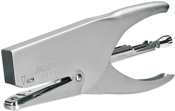 Leitz JUWEL 3000 Heftzange – 30 Blatt, Flat Clinch, für JUWEL 6 mm, Silber