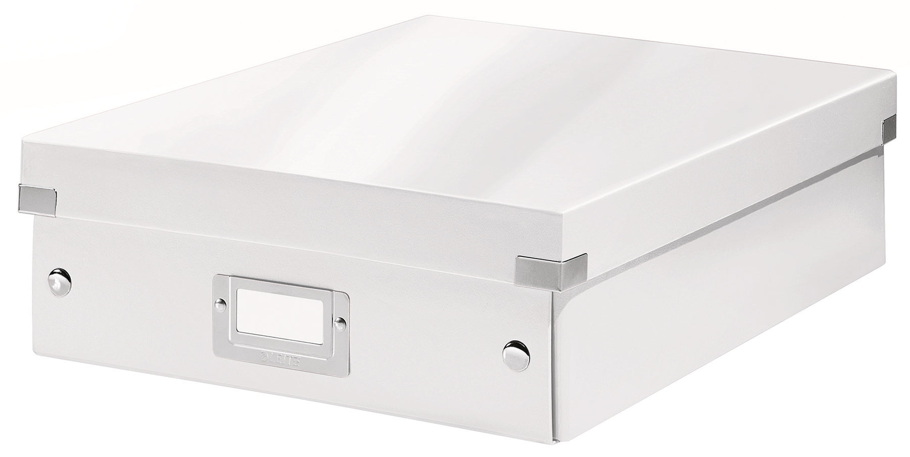 Leitz Click&Store Aufbewahrungsbox B 282 × H 40 × T 373 mm – mit Deckel, stapelbar, weiss