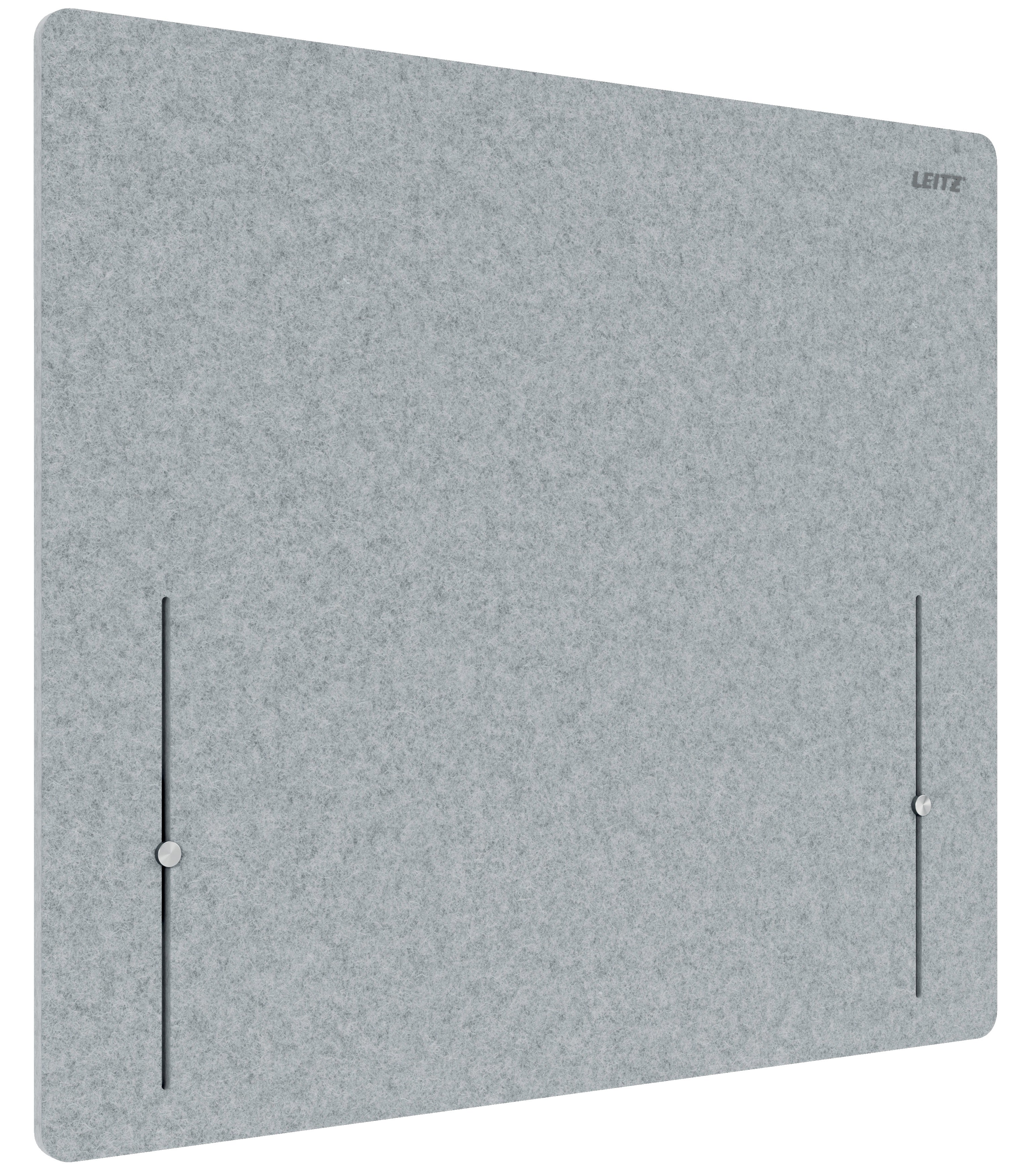 Leitz Tischtrennwand Ergo – 800 × 700 mm, Stoff, Grau, höhenverstellbar