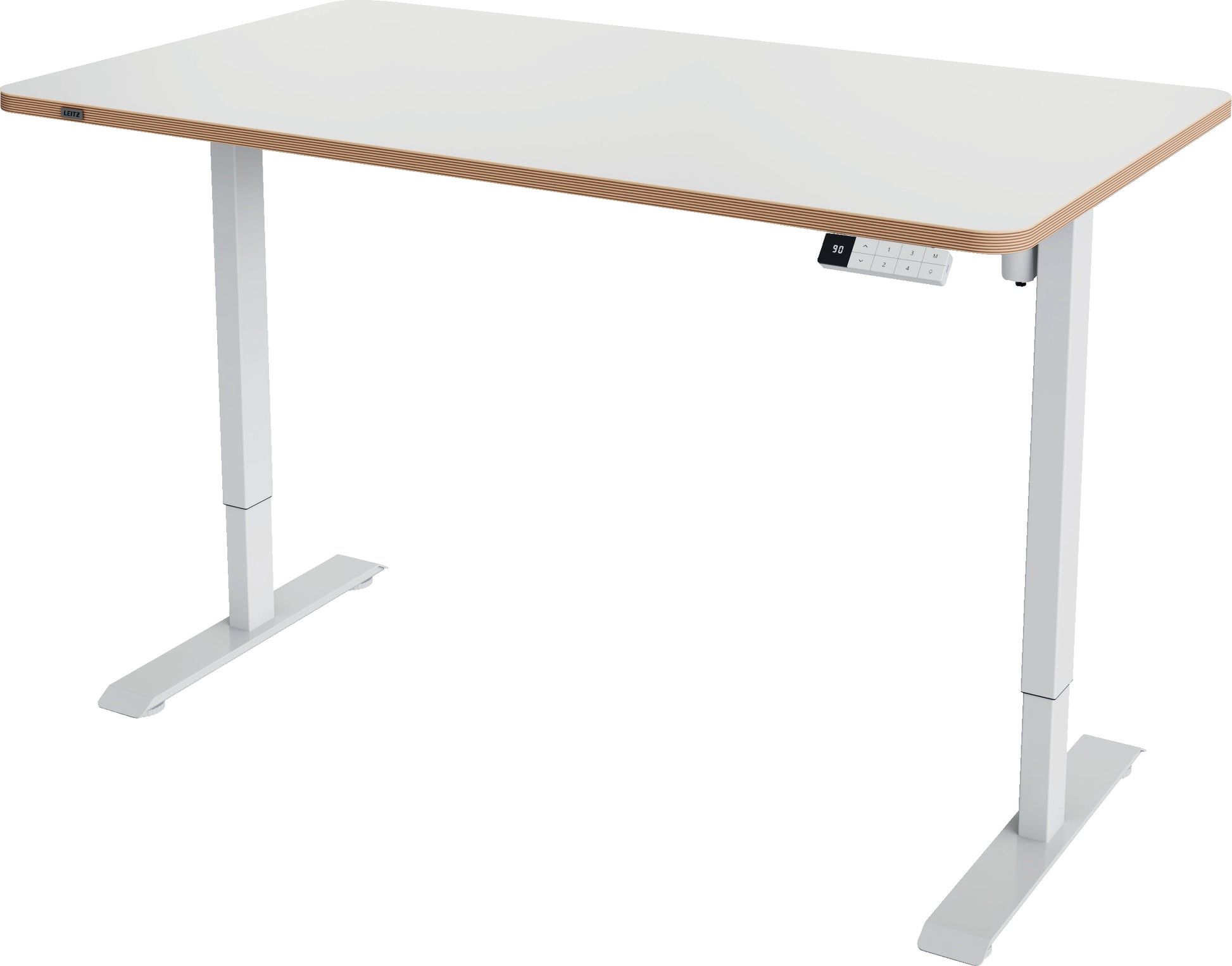 Leitz Ergo – Höhenverstellbarer Tisch, 140 × 80 cm, elektrisch, 72–118 cm, 60 kg, FSC-zertifiziertes Holz
