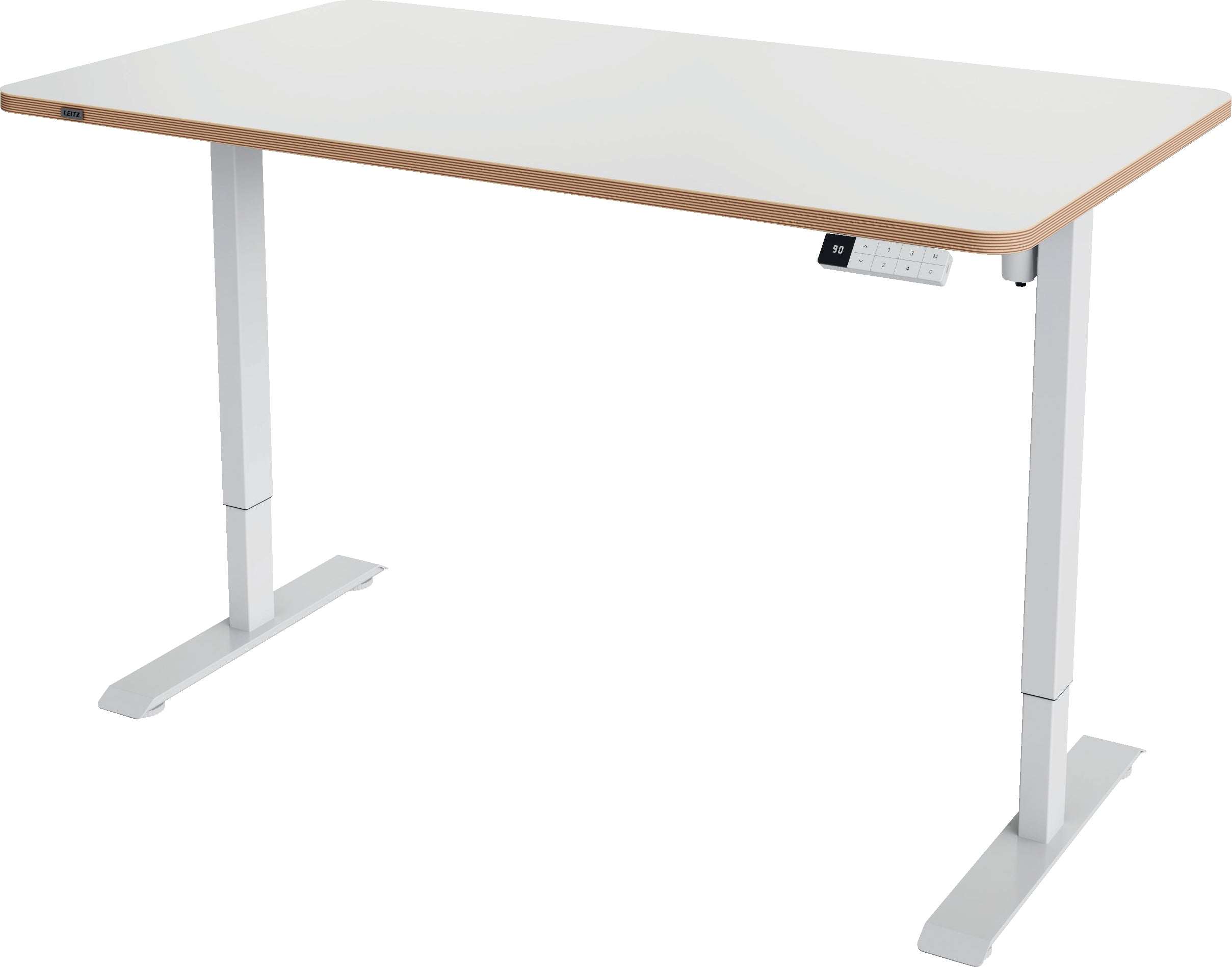 Leitz Ergo – Höhenverstellbarer Tisch, 140 × 80 cm, elektrisch, 72–118 cm, 60 kg, FSC-zertifiziertes Holz