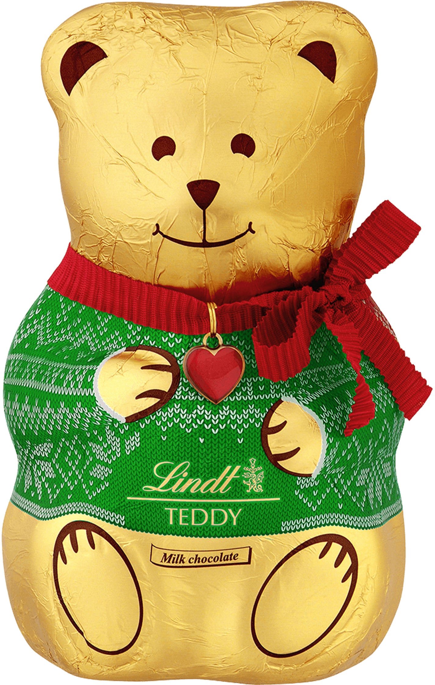 Lindt Teddy Schokolade – Milch, Pullover grün – 200 g