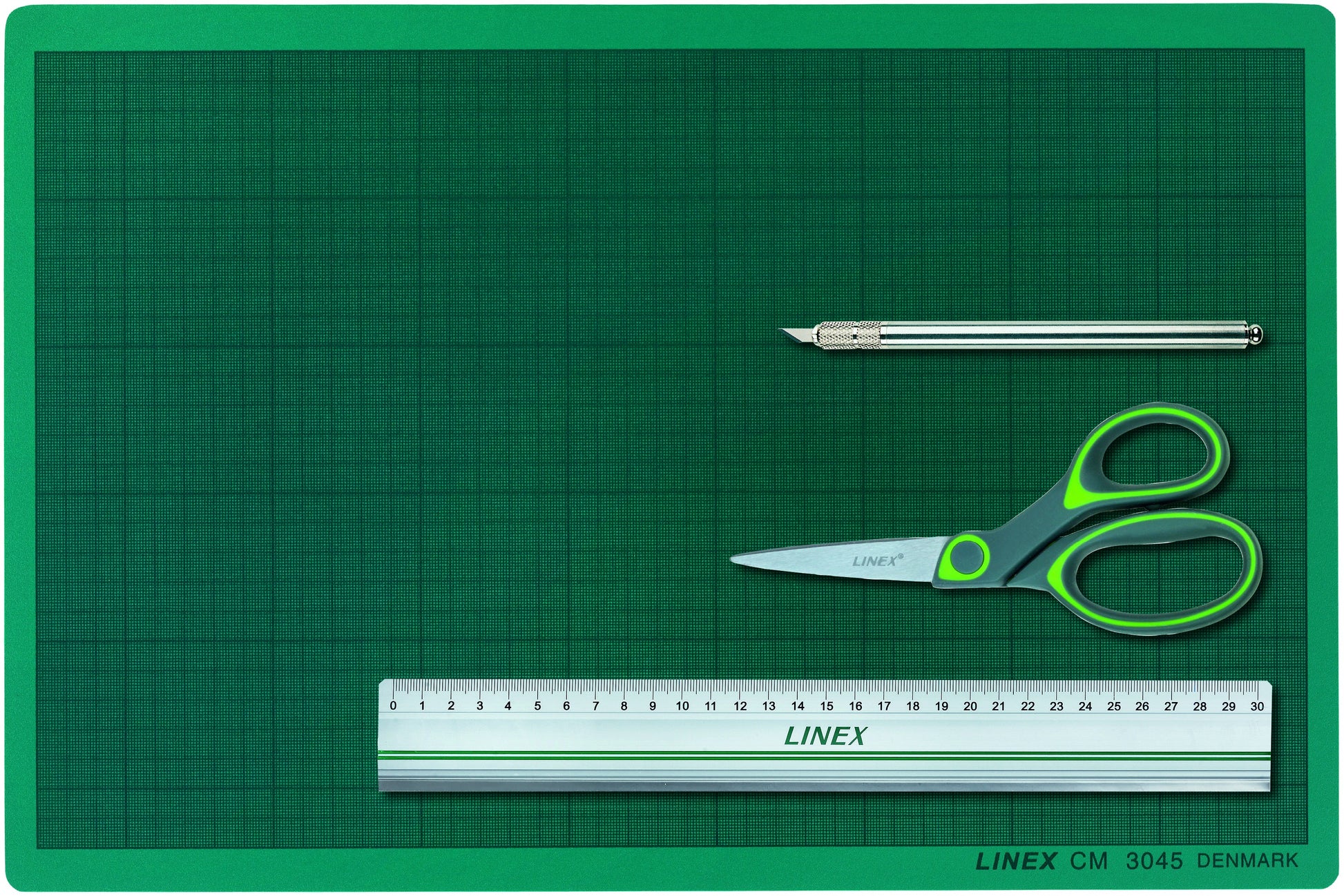 Linex Schneidematte A3, selbstheilend, grün, 4-teilig