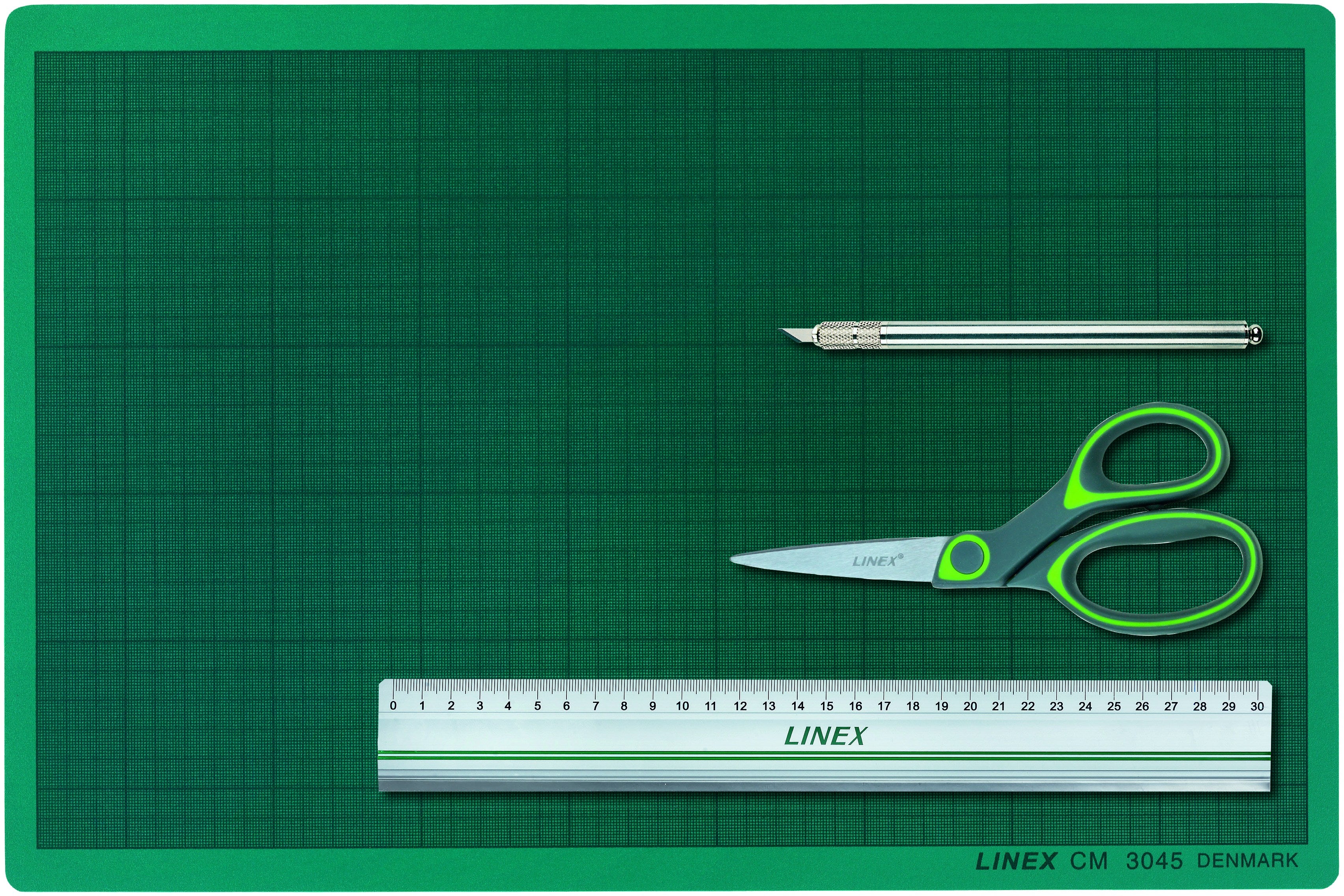 Linex Schneidematte A3, selbstheilend, grün, 4-teilig