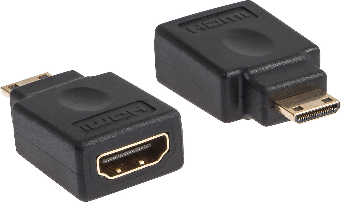 Link2go AD5111BB Mini-HDMI-zu-HDMI-Adapter – Mini-HDMI-Stecker zu HDMI-Buchse