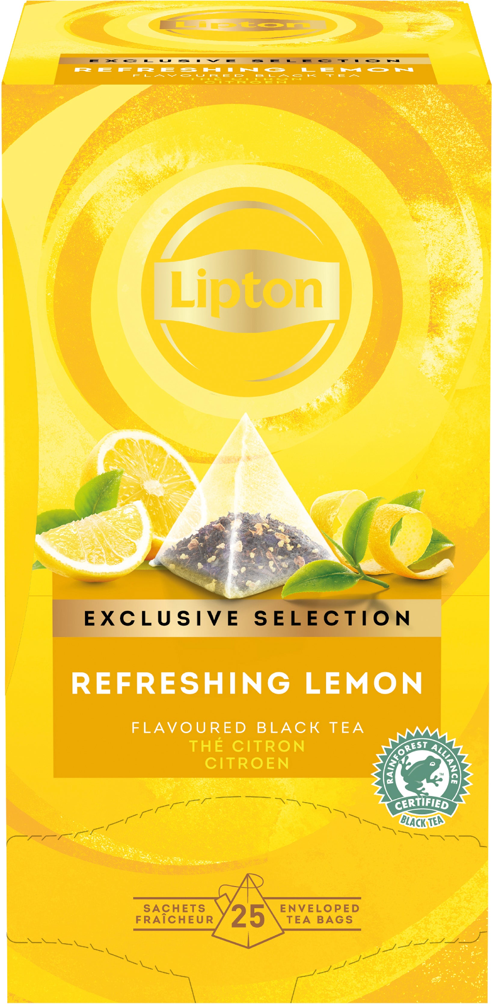 Lipton Schwarztee Zitrone – Teebeutel 25 Beutel