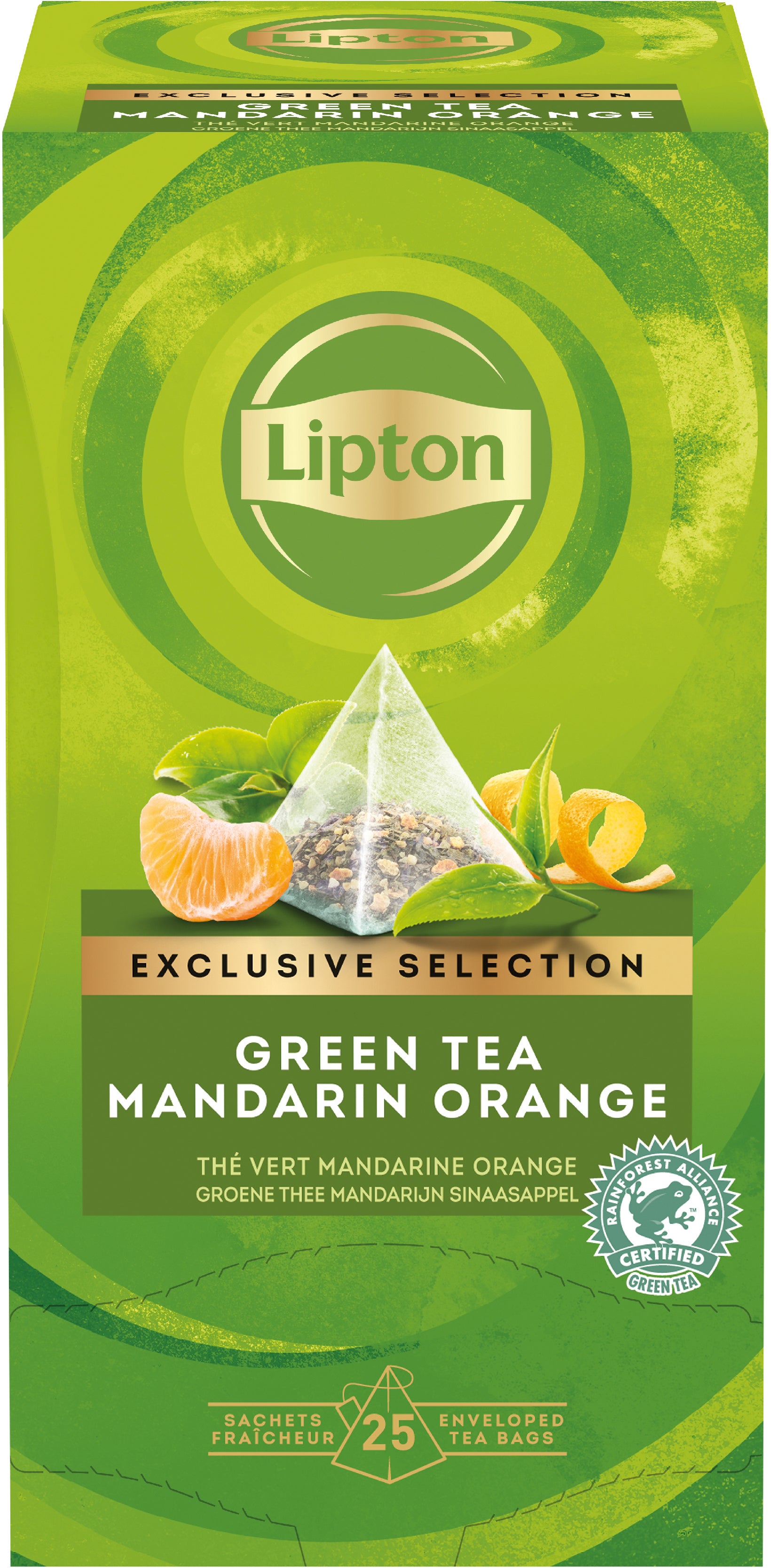 Lipton Grüntee Mandarine & Orange – Teebeutel 25 Beutel