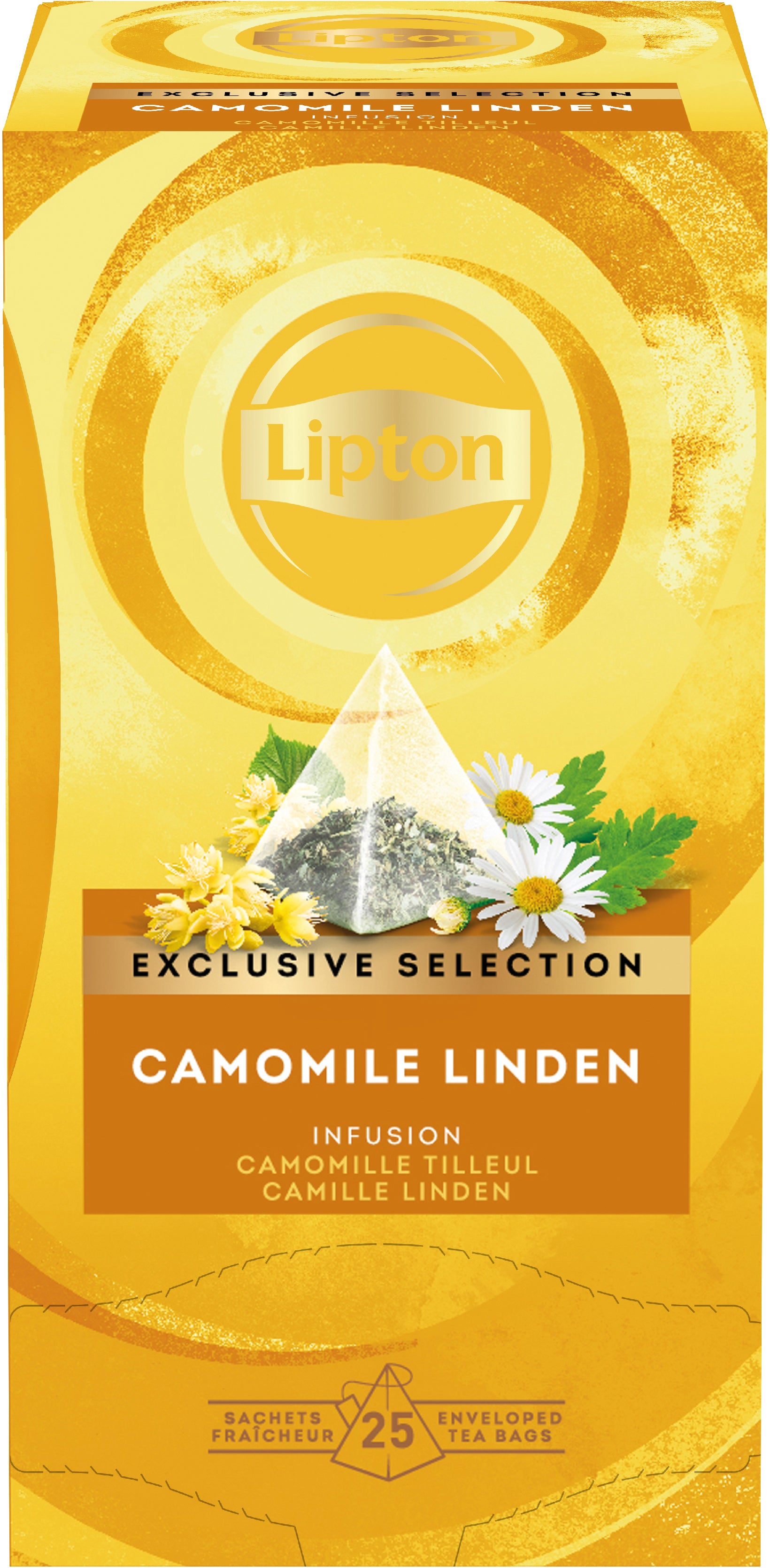 Lipton Kräutertee Kamille & Lindenblüte – Teebeutel 25 Beutel