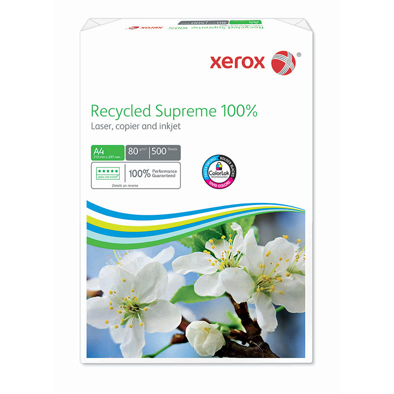 Xerox Recycled Supreme100% Xerox Recycled Supreme Recyclingpapier matt weiss – A4, 80 g/m², 25'000 Blatt