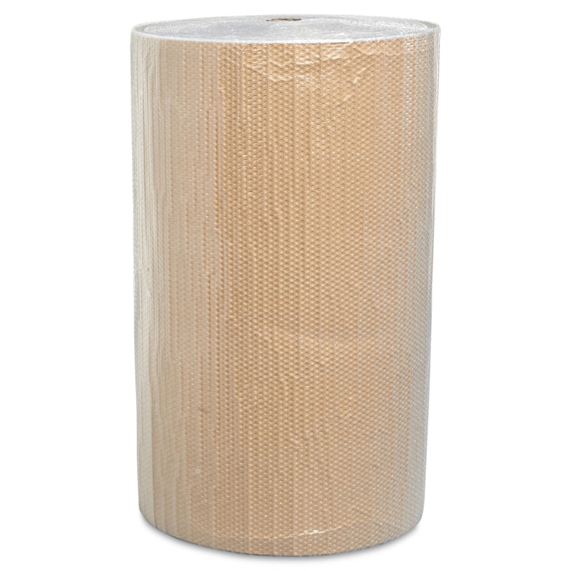 Luftpolsterfoliepapierkasch. Luftpolsterfolie, papierkaschiert – 1500 mm × 100 m – 80 µm – Papier, braun – 1 Rolle