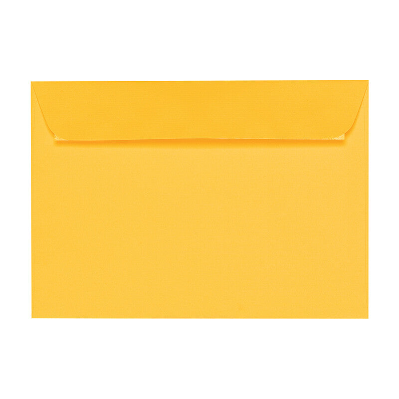1001 Couvert C5, ohne Fenster, sonnengelb, 100 g/m², gerippt, 15% Hadernanteil – 50 Stk.