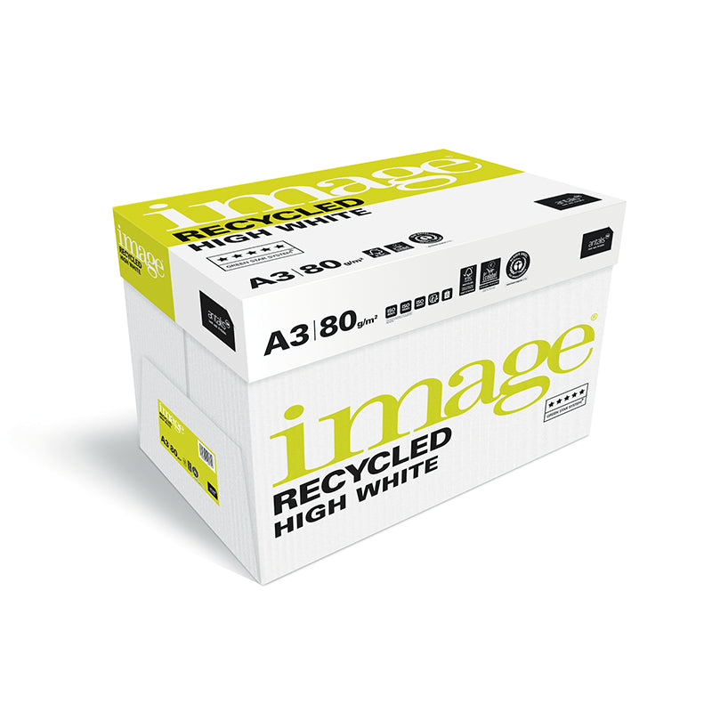 Image barecycledhw Image Kopierpapier – A3, 80 g/m², Hochweiss – 25000 Blatt