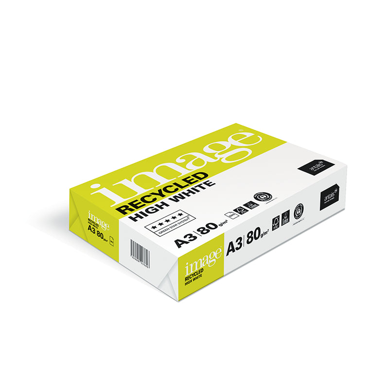 Image barecycledhw Image Kopierpapier – A3, 80 g/m², Hochweiss – 25000 Blatt