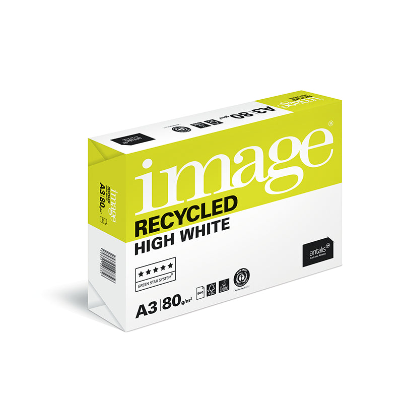 Image barecycledhw Image Kopierpapier – A3, 80 g/m², Hochweiss – 25000 Blatt