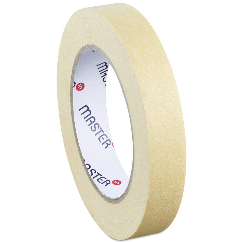 Master'in Krepp-Abdeckband Expert – 19 mm × 50 m, chamois, hitzebeständig bis 80 °C, 48 Rollen