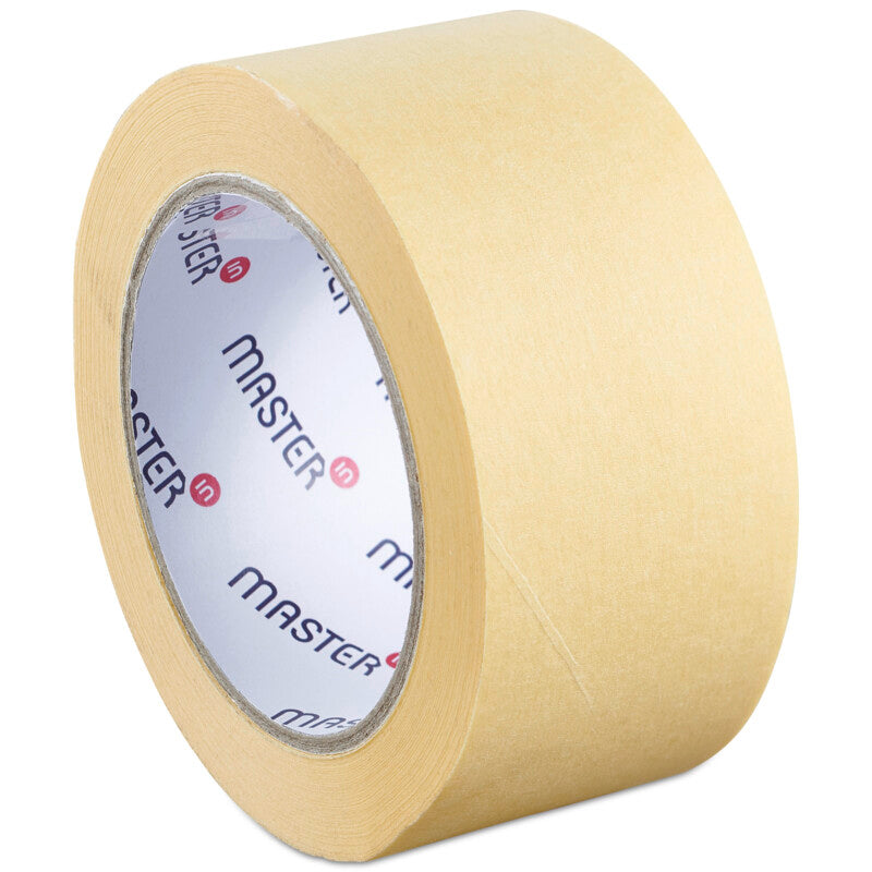 Master'in Krepp-Abdeckband Expert – 50 mm × 50 m, chamois, hitzebeständig bis 80 °C, 18 Rollen