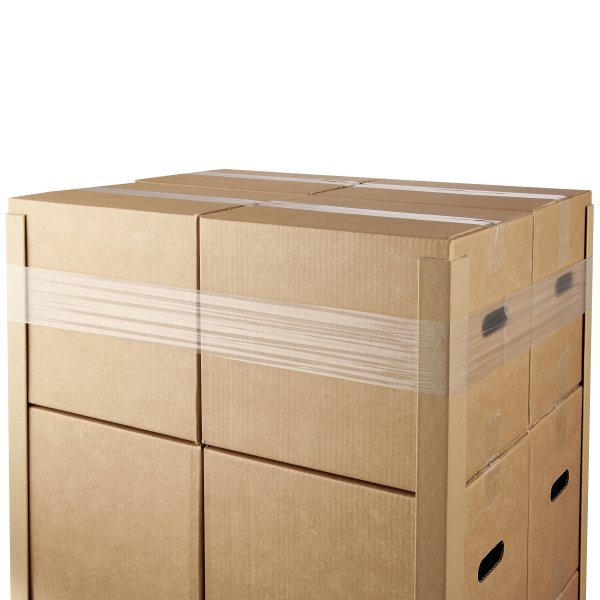 Master'in LDPE-Umreifungsband – 100 mm × 0,040 mm × 120 m, transparent – 30 Rollen