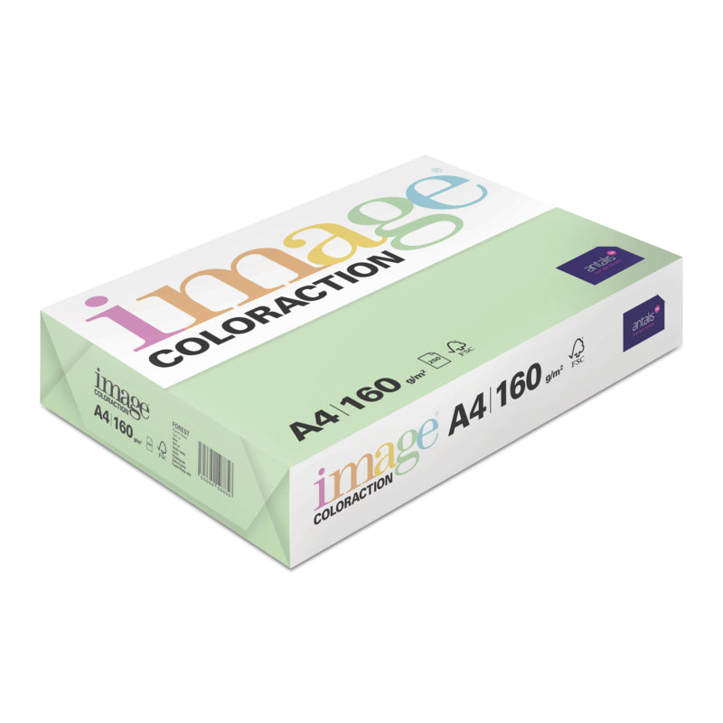 Image Coloraction Kopierpapier – A4, 160 g/m², Forest/Pastellgrün – FSC – 250 Blatt