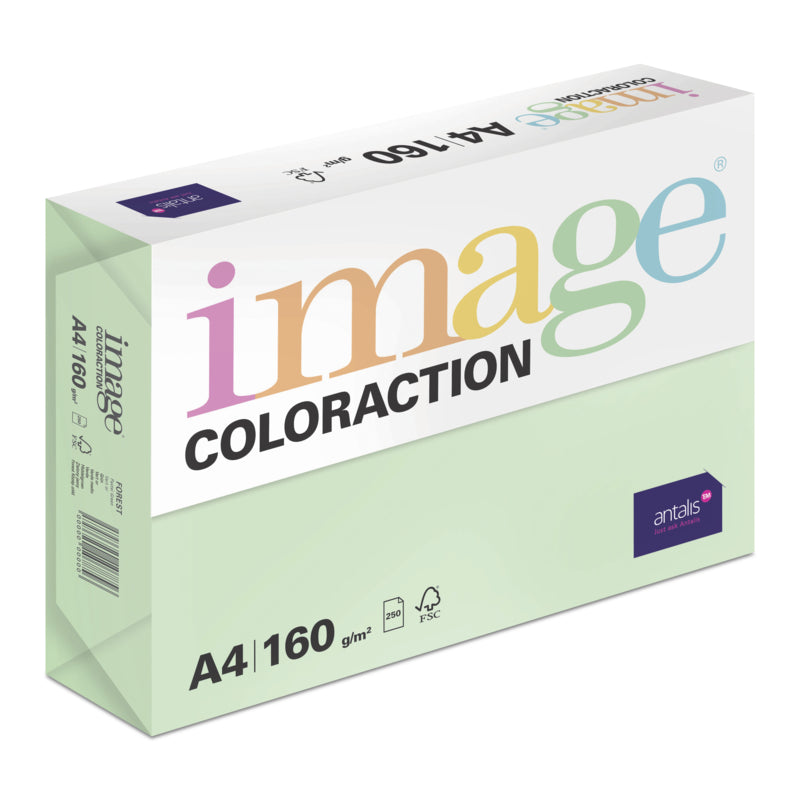 Image Coloraction Kopierpapier – A4, 160 g/m², Forest/Pastellgrün – FSC – 250 Blatt