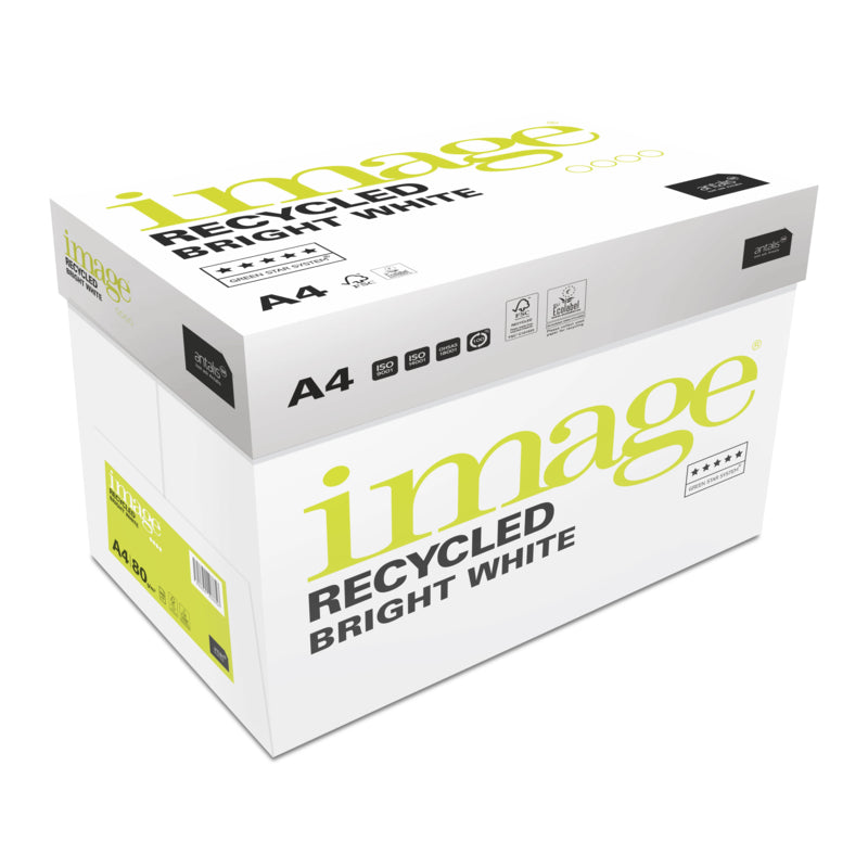 Image Recyceltes BW Recyclingpapier Weiss – A4, 80 g/m², 2500 Blatt