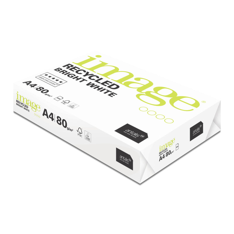 Image Recyceltes BW Recyclingpapier Weiss – A4, 80 g/m², 2500 Blatt