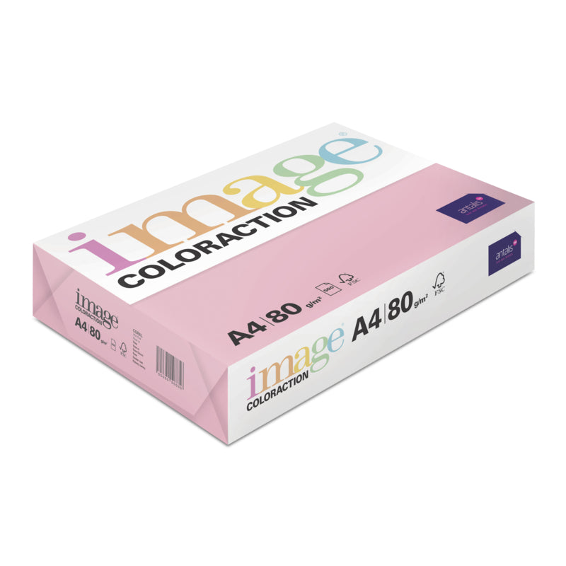 Image Coloraction Farbiges Kopierpapier Koralle – A4, 80 g/m², 2500 Blatt
