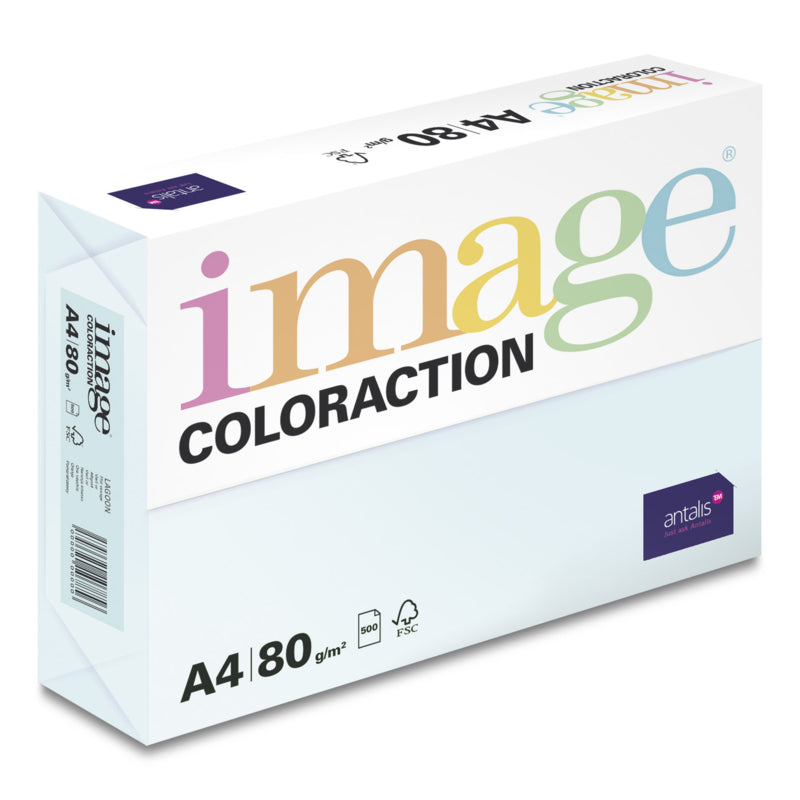 Image Coloraction Farbiges Kopierpapier Hellblau – A4, 80 g/m², 2'500 Blatt