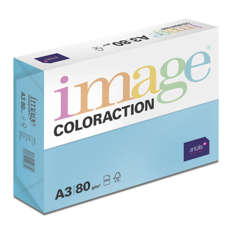 Image Coloraction Kopierpapier – A3, 80 g/m², Lisbon/Königsblau – FSC – 500 Blatt