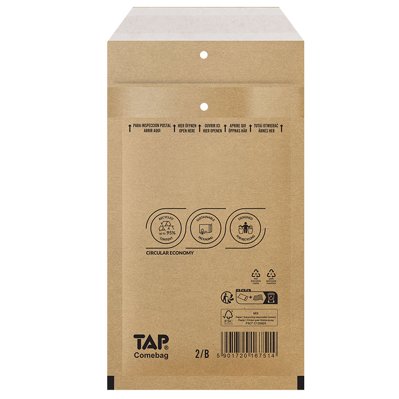 TAP Luftpolstertasche – 140 × 225 mm, braun – 200 Stück