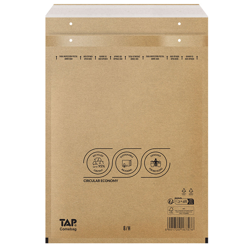 Tap Luftpolstertasche – 290 × 370 mm, braun – 100 Stück