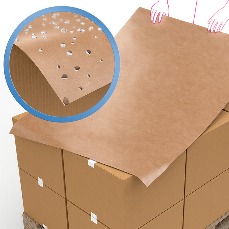 Polykraft Packpapier (Kraftpapier) PE-beschichtet, 130 g/m², 100 cm × 220 m, braun, 1 Rolle