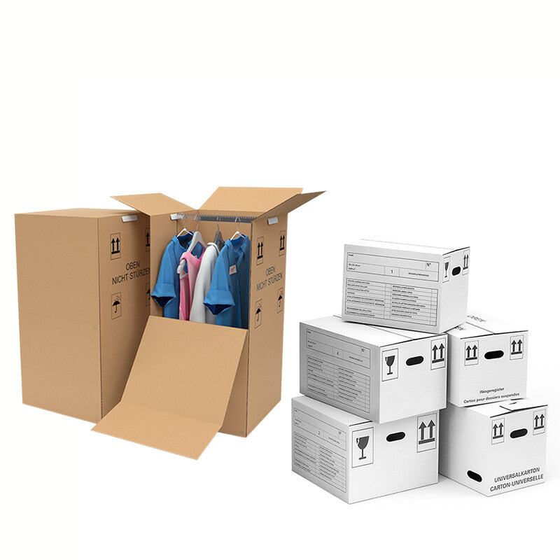 Master'in Access Umzugsbox, weiss, mit Grifföffnungen – 600 × 400 × 350 mm – 10 Stk.
