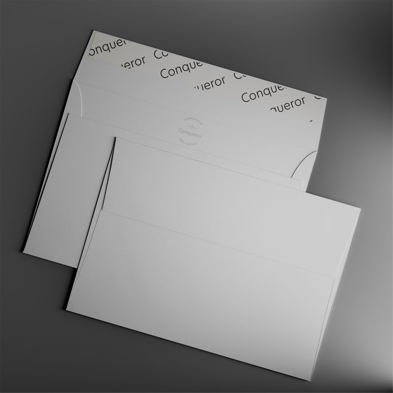 Conqueror Couvert C5, ohne Fenster, soft weiss, 120 g/m², 100% Baumwolle, Connoisseur Rag – 250 Stk.