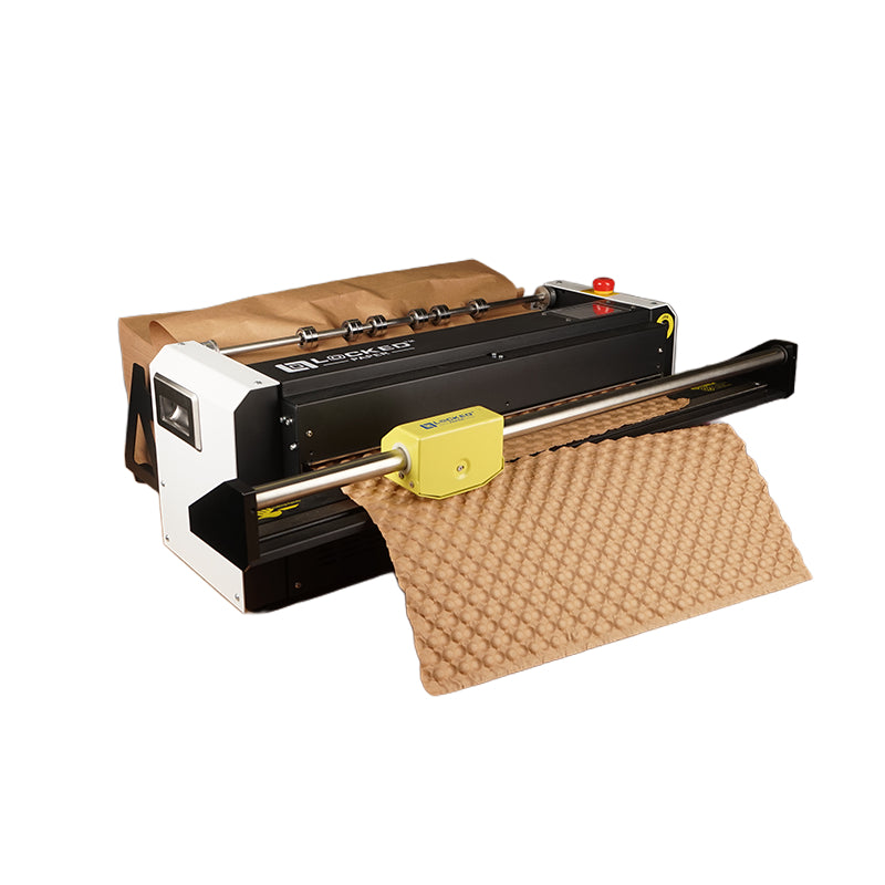 LockedPaper Luftpolsterpapier – 1-lagig, 80 g/m² – 50 cm × 500 m – zick-zack gefaltet, perforiert – 1 Stück