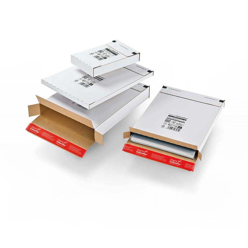 Colompac Kurierpaket, weiss, selbstklebend – 244 × 45 × 344 mm – 100 Stk.