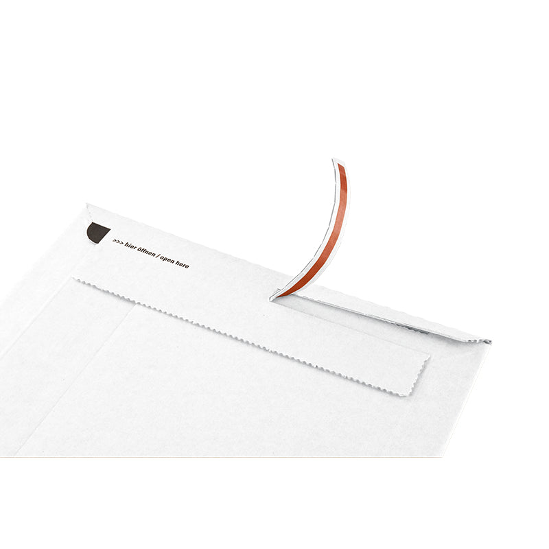 ColomPac Karton-Versandtasche – 340 × 500 mm, Schmalseite offen, Wellkarton, braun, selbstklebend – 100 Stück