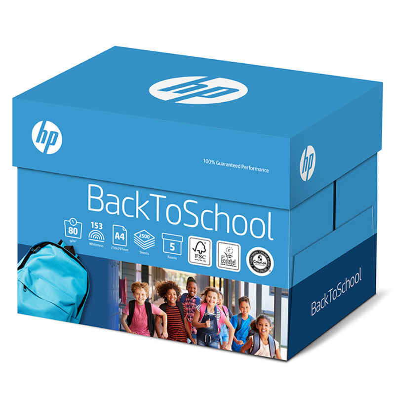 Hp backtoschool HP Kopierpapier – A4, 80 g/m², CIE 153, ECF holzfrei – 2500 Blatt