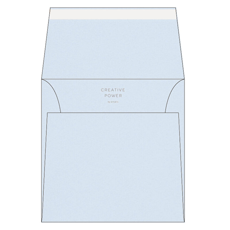 Olin Couvert 170 × 170 mm, ohne Fenster, Babyblau – 50 Stk.