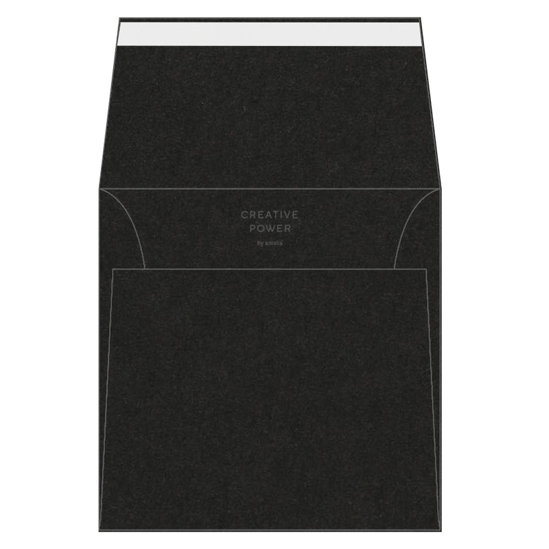 Olin Couvert 170 × 170 mm, ohne Fenster, matt schwarz – 50 Stk.