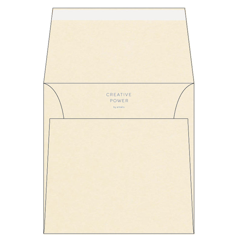 Olin Couvert 170 × 170 mm, ohne Fenster, Elfenbein, matt, OLIN Colours – 50 Stk.