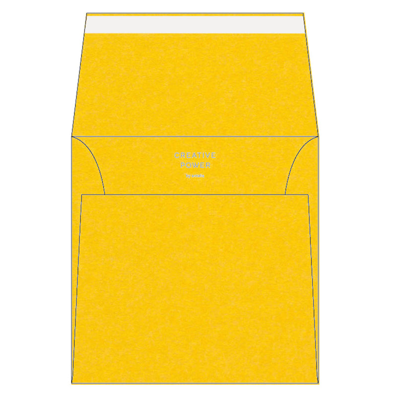 Olin Couvert 170 × 170 mm, ohne Fenster, haftklebend (Optifix), Sunshine Gelb, matt – 50 Stk.