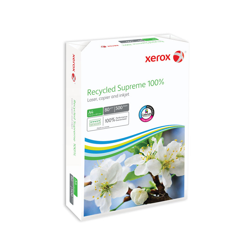 Xerox recycledsupreme100% Xerox Kopierpapier – A3, 80 g/m², weiss, ColorLok, 100% Recycling – FSC – 25000 Blatt